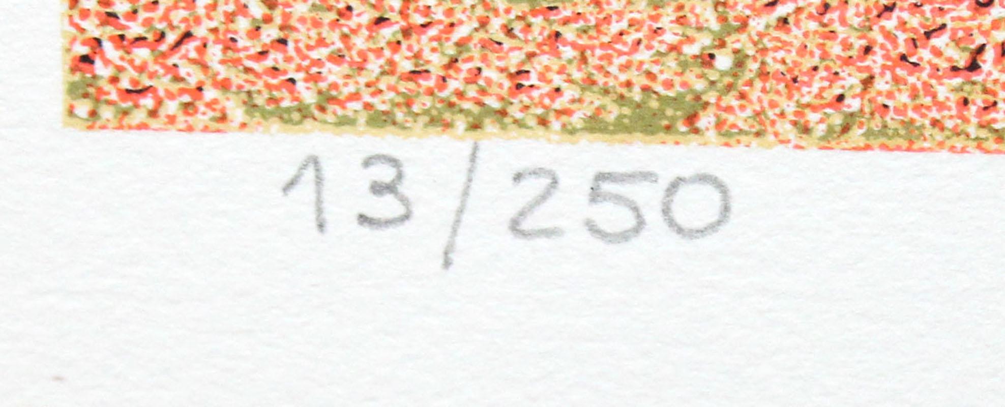 Litografia su carta - Ecos del universo - Tiraje: 13/250 - Abstract Print Marrone di Joan Josep Tharrats