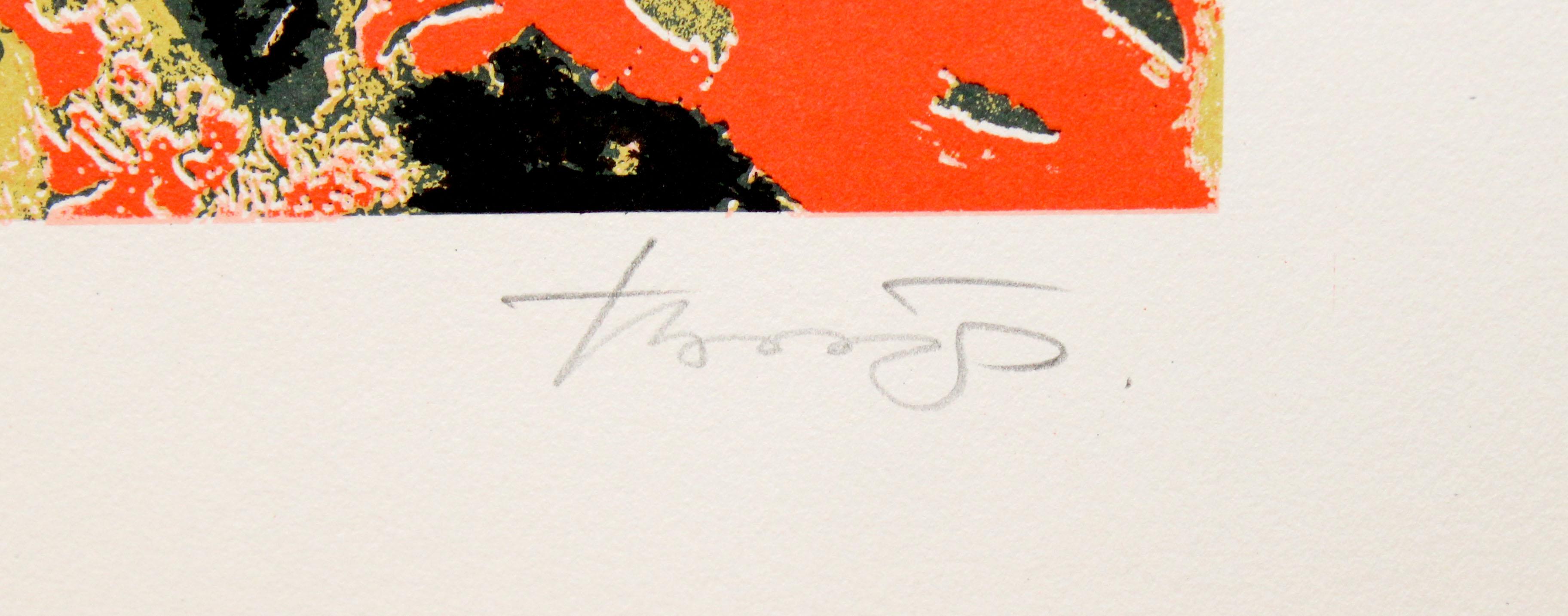 Litografia sobre papel - Fuerza telúrica - Tiraje : 12/250 - Impressionnisme abstrait Print par Joan Josep Tharrats