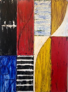 Joan Kahn Rome Vibrant Bold Color Abstract Expressionist Modernist Oil Painting