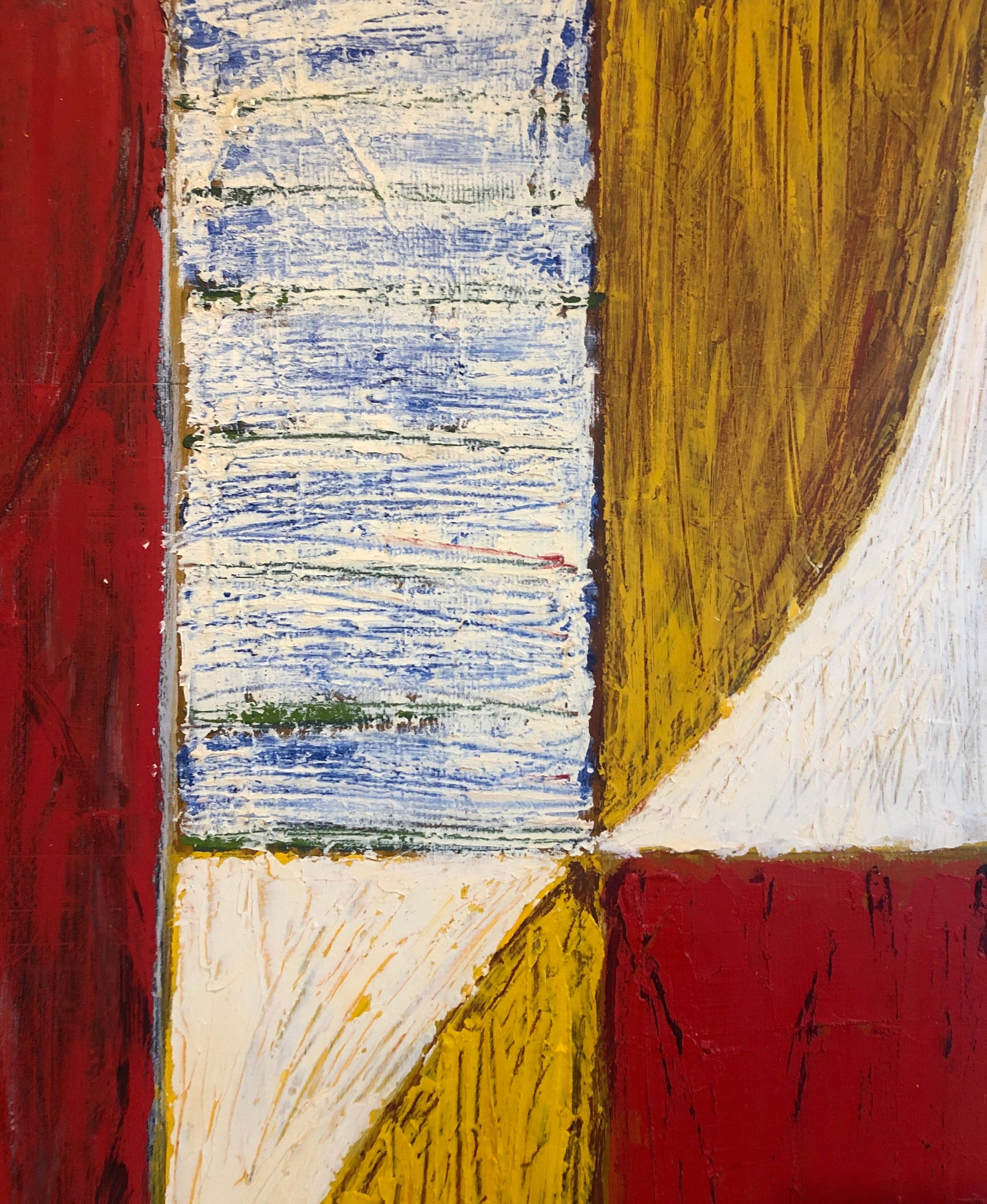 Joan Kahn Roma Color vibrante y audaz Pintura al óleo expresionista abstracta modernista en venta 3