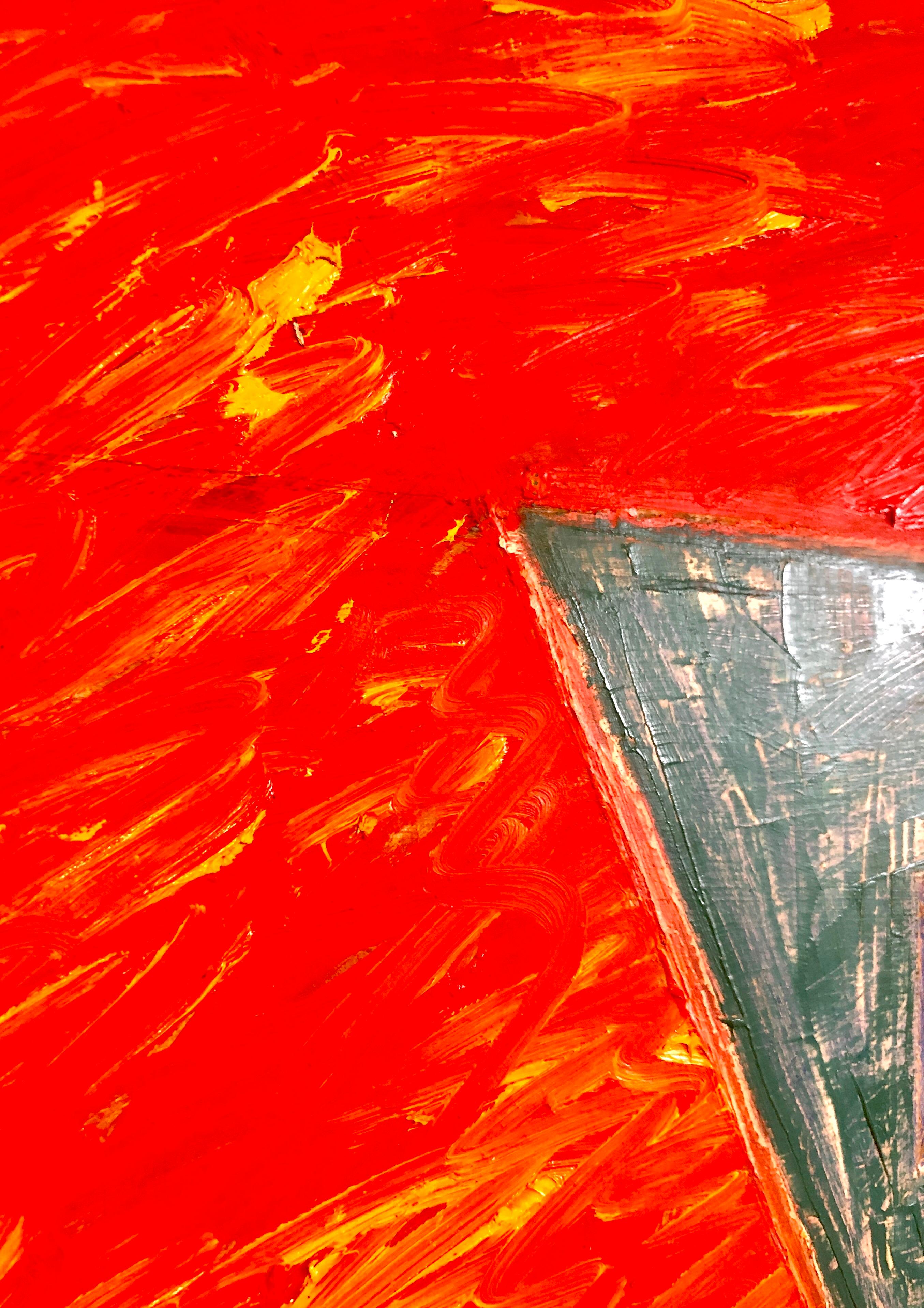 Joan Kahn Roma Color vibrante y audaz Pintura al óleo expresionista abstracta modernista en venta 3
