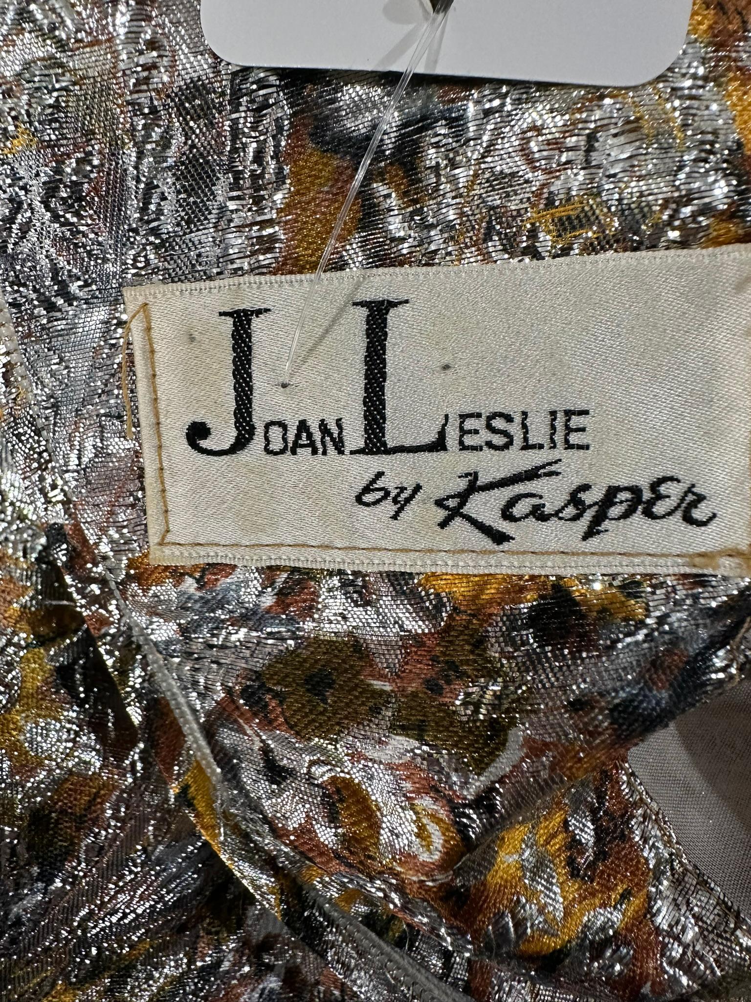 Kasper for Joan Leslie 1968 Documented Paisley Silk & Lurex Gown For Sale 9