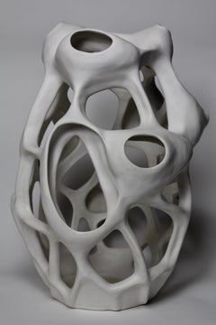 Untitled #3763 - Porcelain geometric white sculpture
