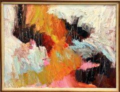 Abstract Action Painting in Vibrant Colors