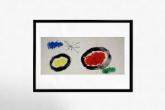 1961 lithographic poster "Tête et Étoile" by Joan Miró