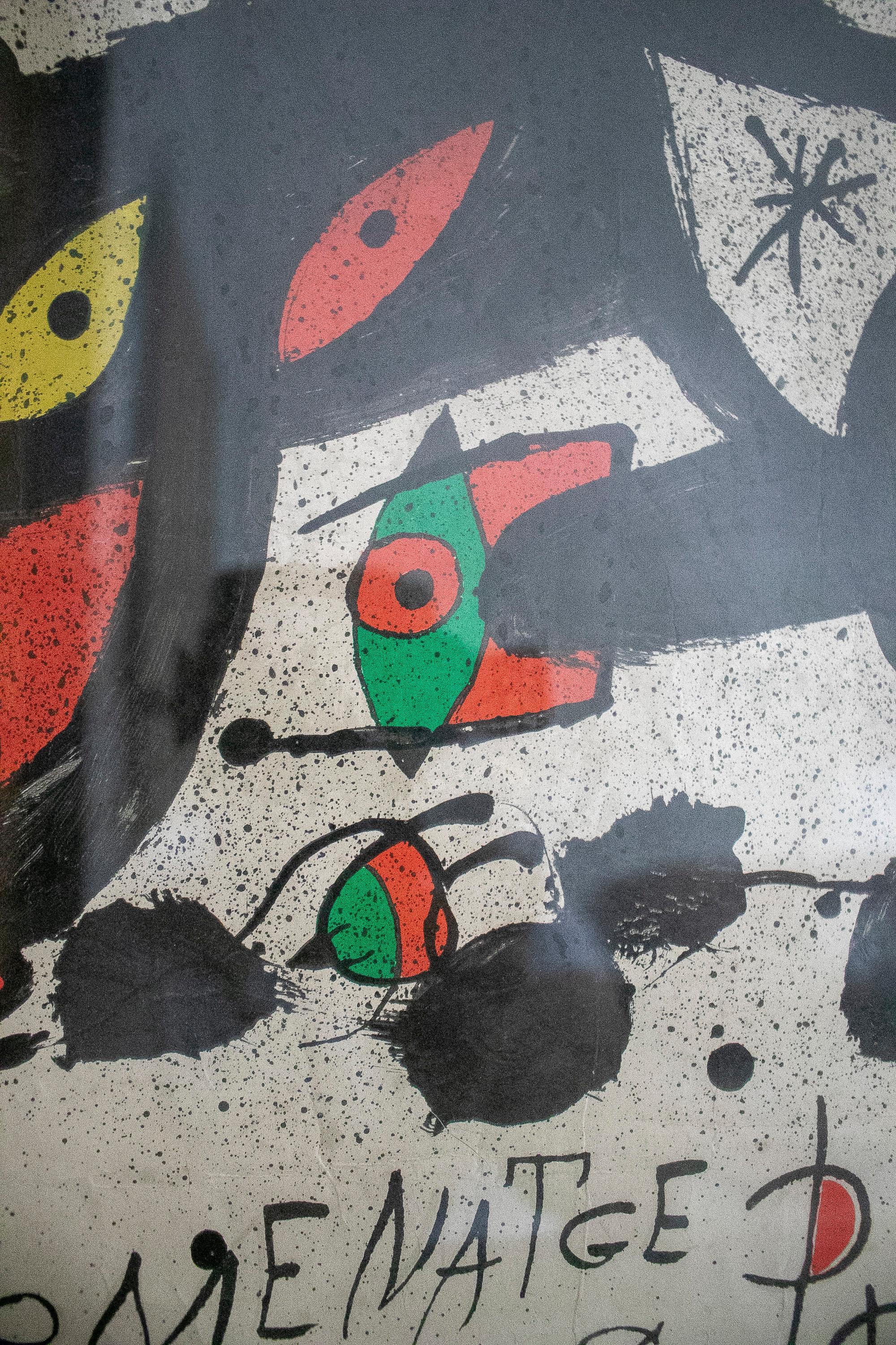 Joan Miró, 1972 Joan Prats Homage in Marbella Framed Exhibition Poster For Sale 2