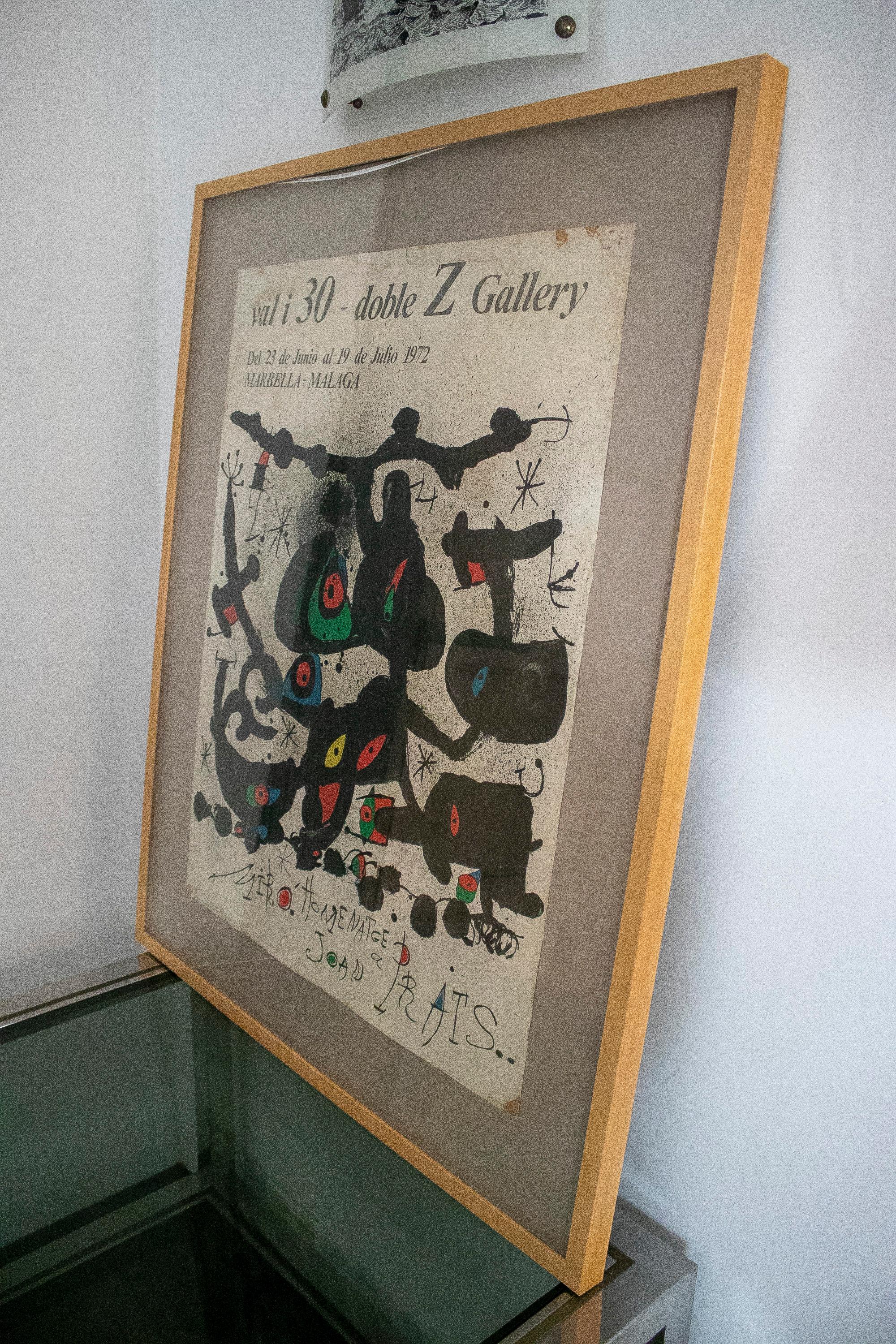 Joan Miró, 1972 Joan Prats Homage in Marbella Framed Exhibition Poster For Sale 4