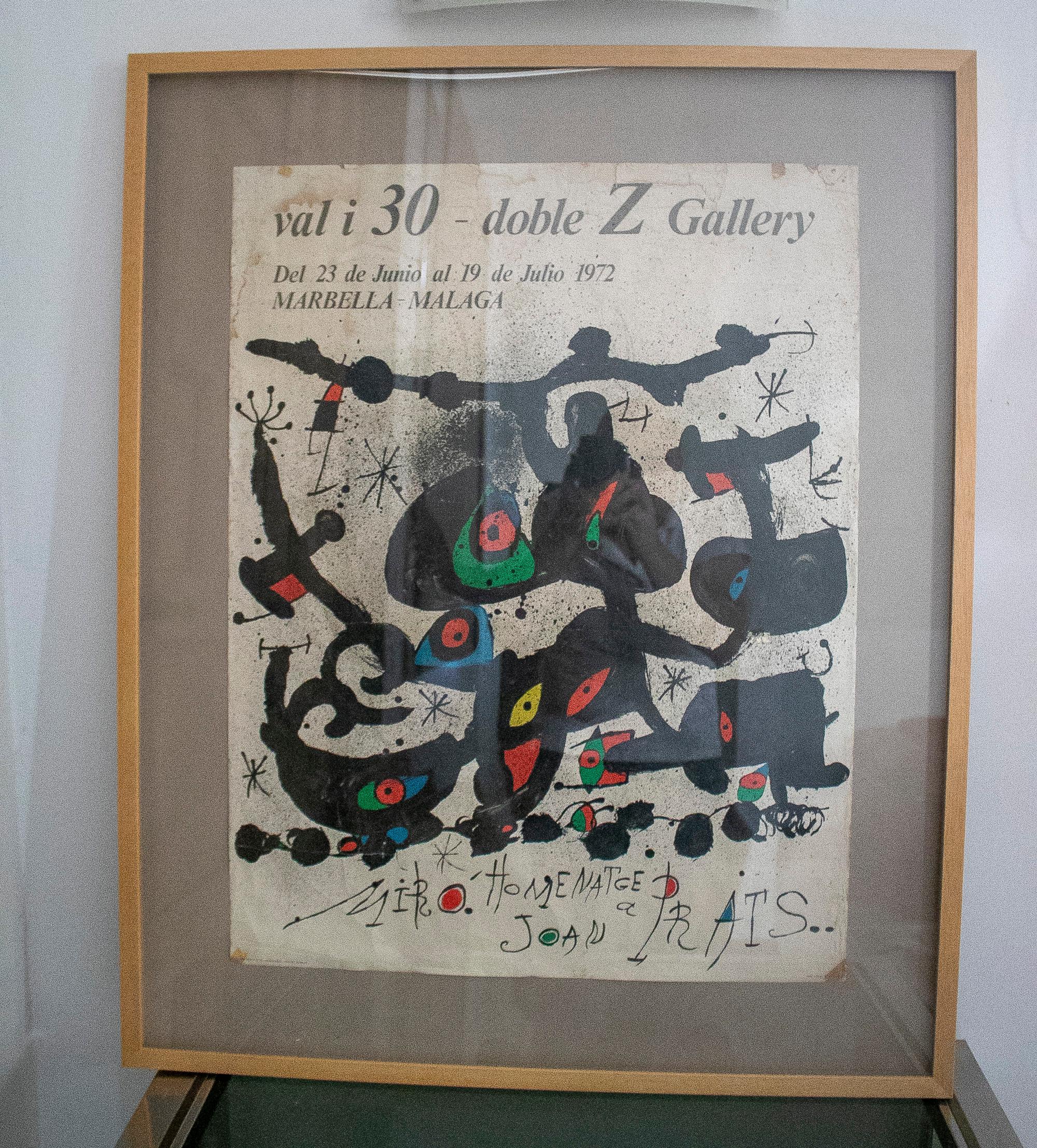 Joan Miró, 1972 Joan Prats homage in Marbella framed exhibition poster

Frame measurements: 84 x 69 x 3cm.