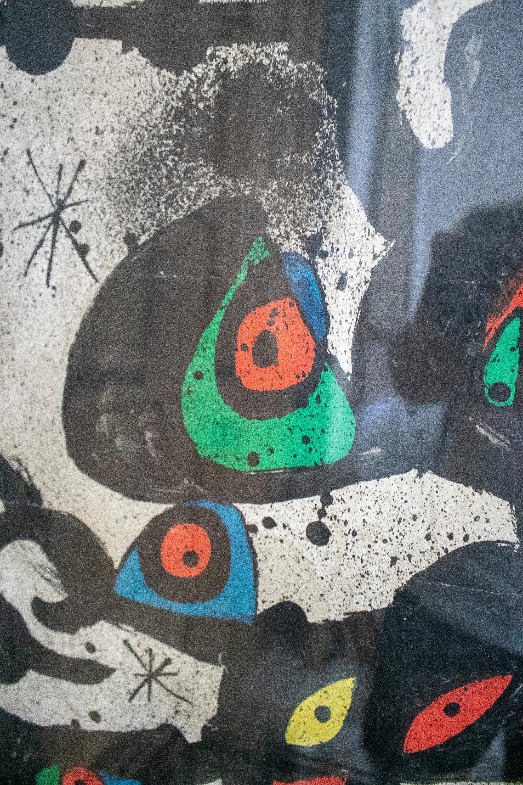 Spanish Joan Miró, 1972 Joan Prats Homage in Marbella Framed Exhibition Poster For Sale