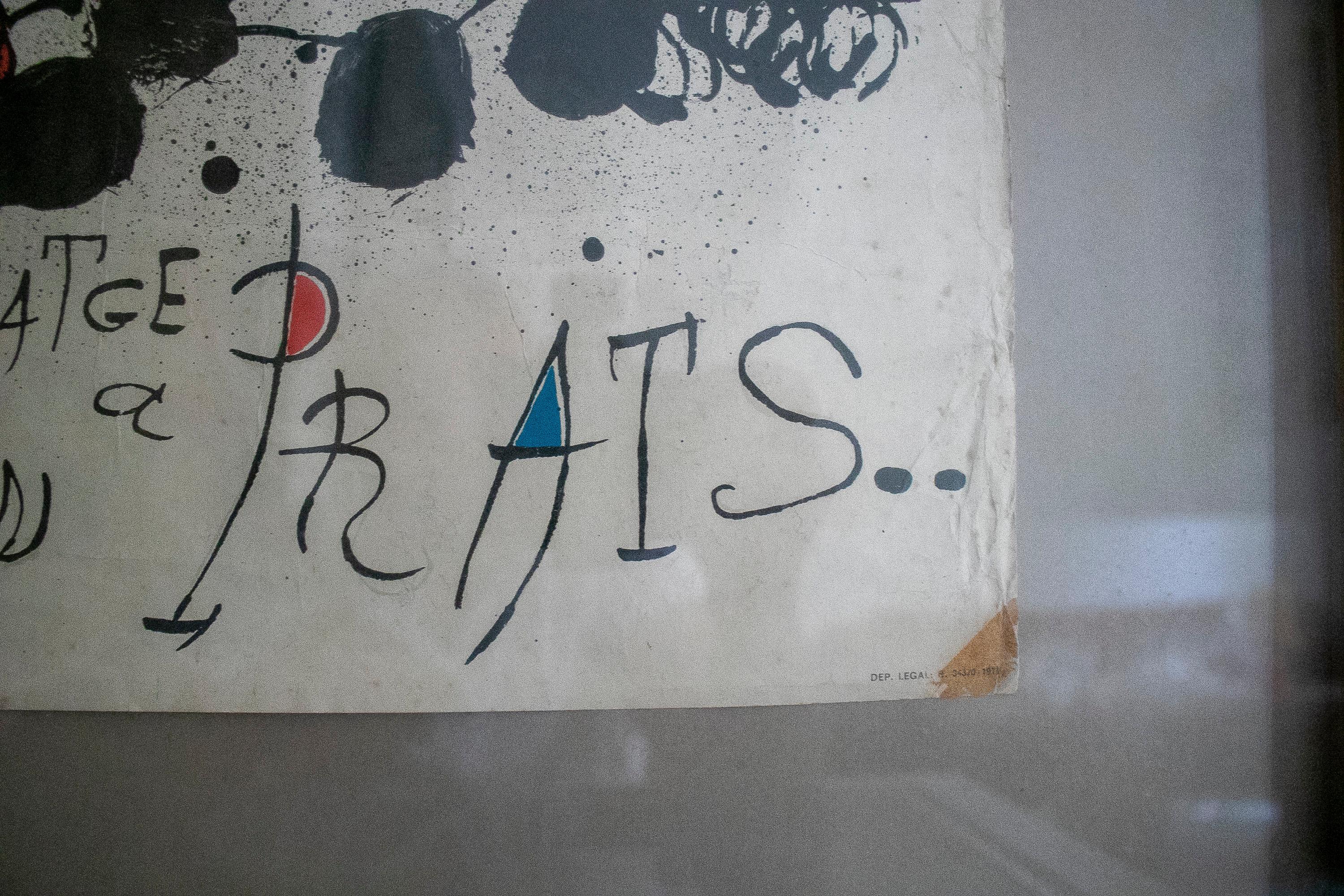 Joan Miró, 1972 Joan Prats Homage in Marbella Framed Exhibition Poster For Sale 3
