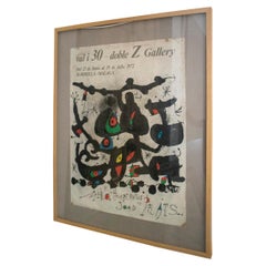 Joan Miró, 1972 Joan Prats Hommage in Marbella Gerahmtes Ausstellungsplakat