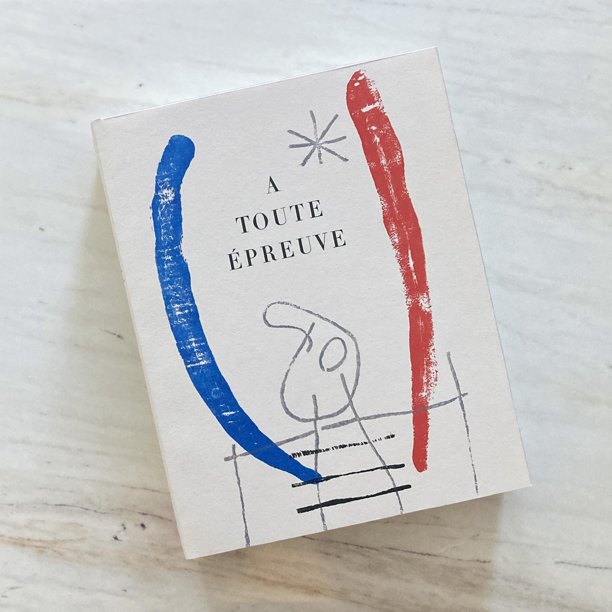 20ième siècle Joan Miró, A Toute Épreuve, par Paul Éluard, réédité en 1984, 1ère édition en vente