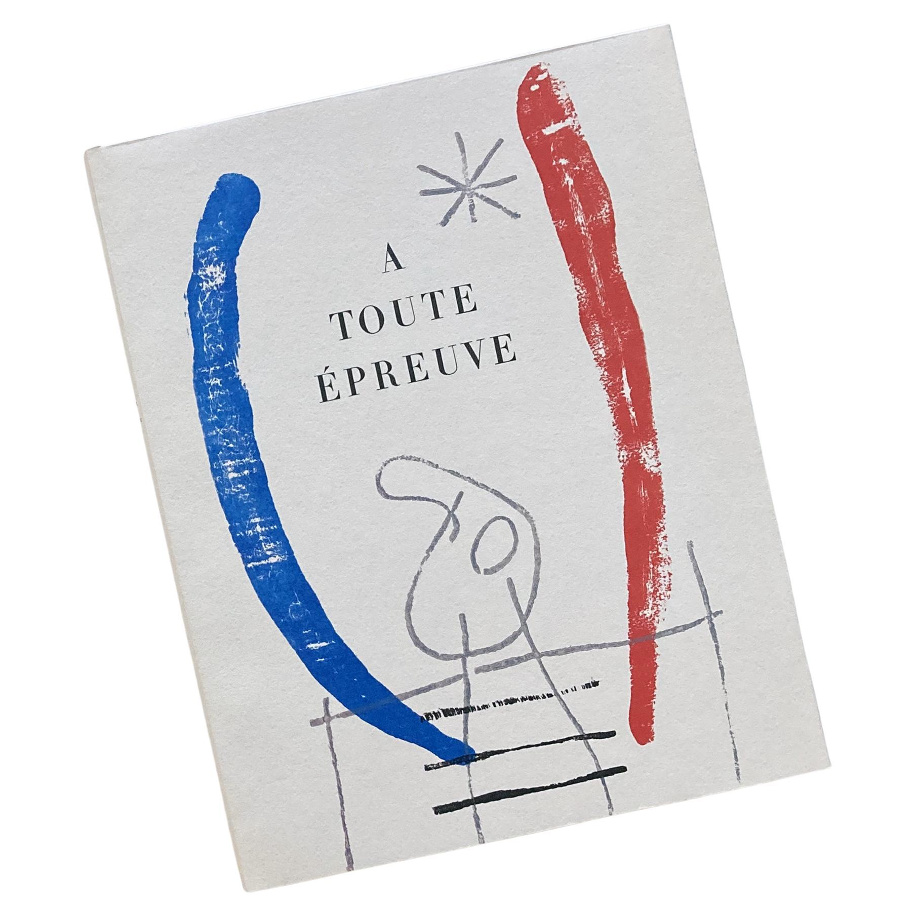 Joan Miró, A Toute Épreuve, par Paul Éluard, réédité en 1984, 1ère édition en vente