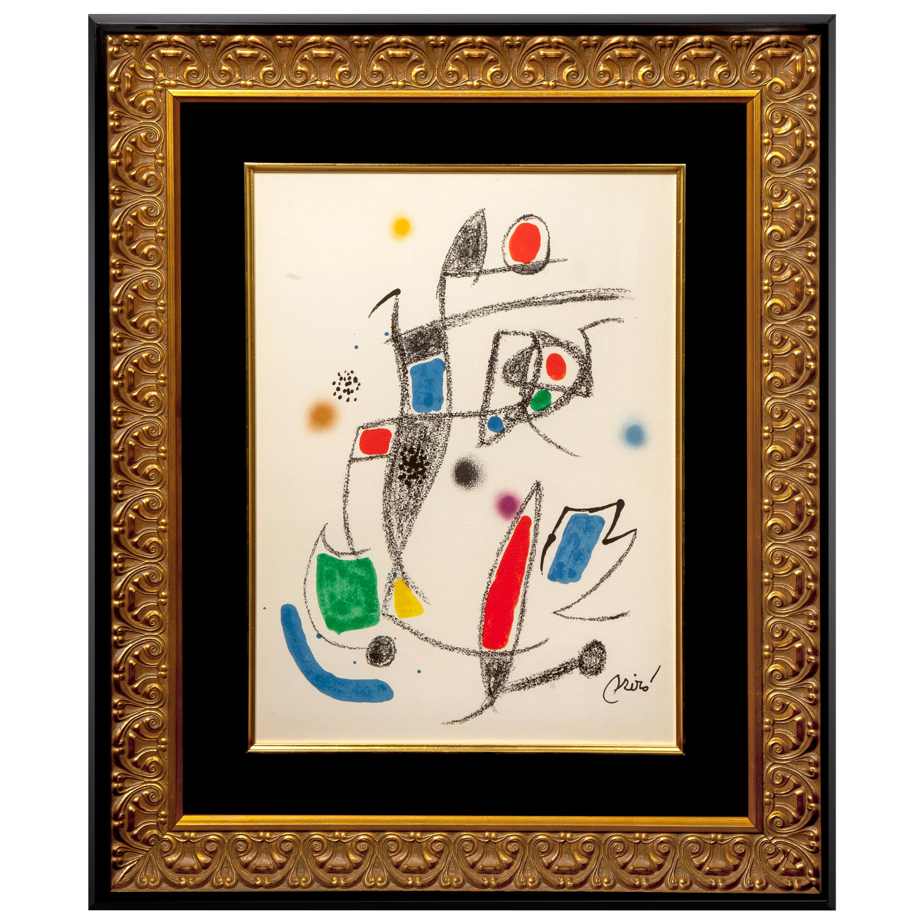 Joan Miró, lithographie originale abstraite en vente