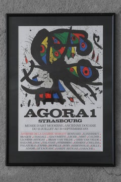 Joan Miró, Agora I, litografia a colori, 1971, con cornice