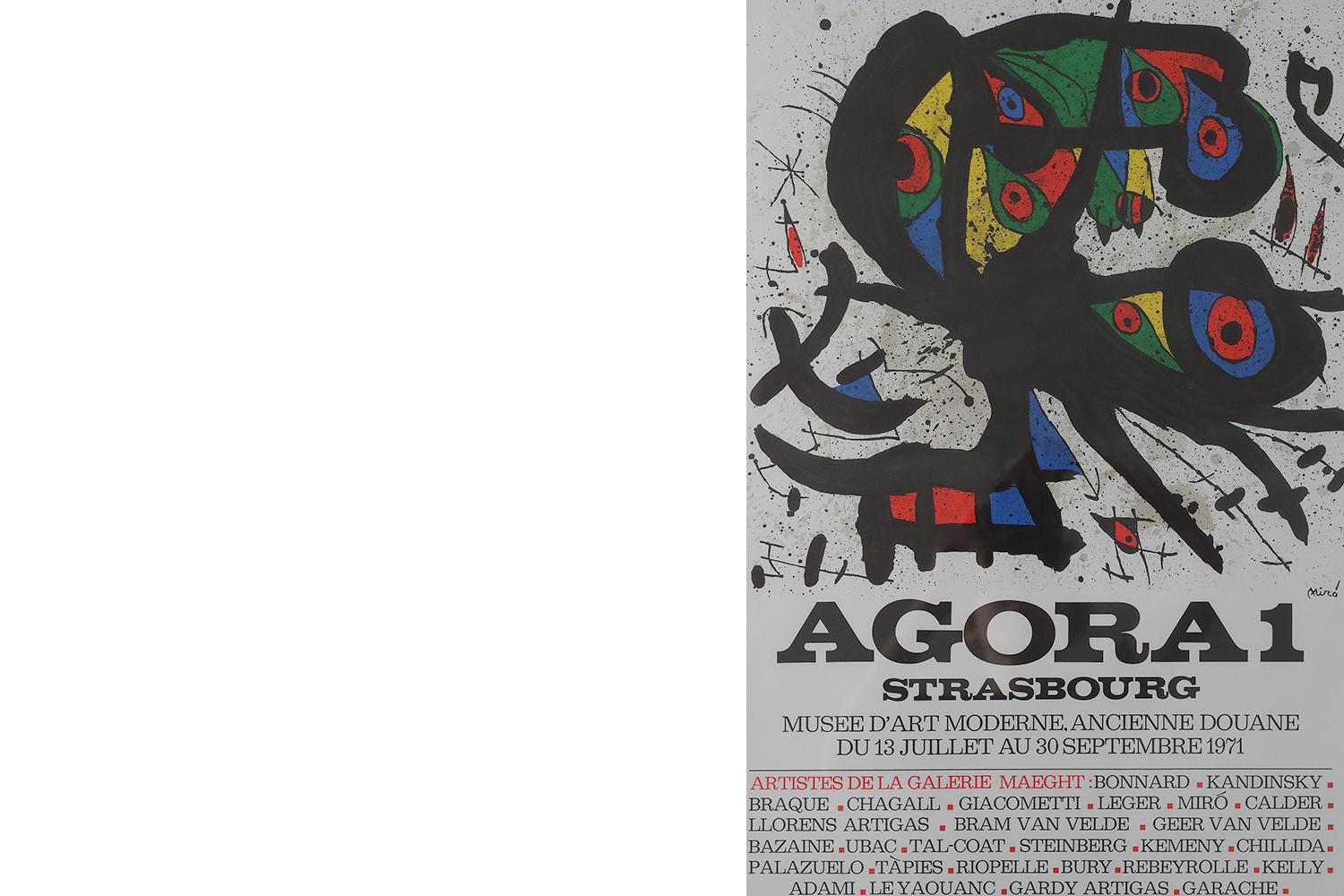 Joan Miró, Agora I, Color Lithograph, 1971, Framed In Good Condition For Sale In Warszawa, Mazowieckie