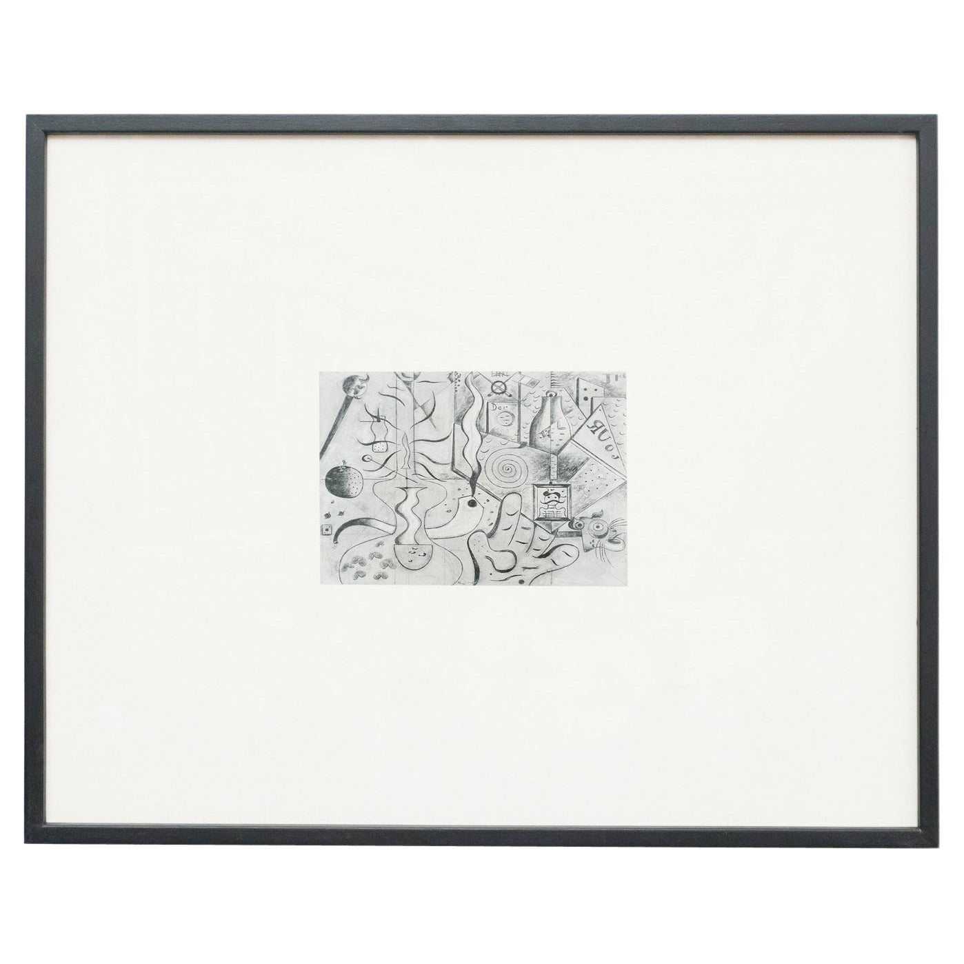 Joan Miró Archive Photography "The Kerosene Lamp" Painting, circa 1970
