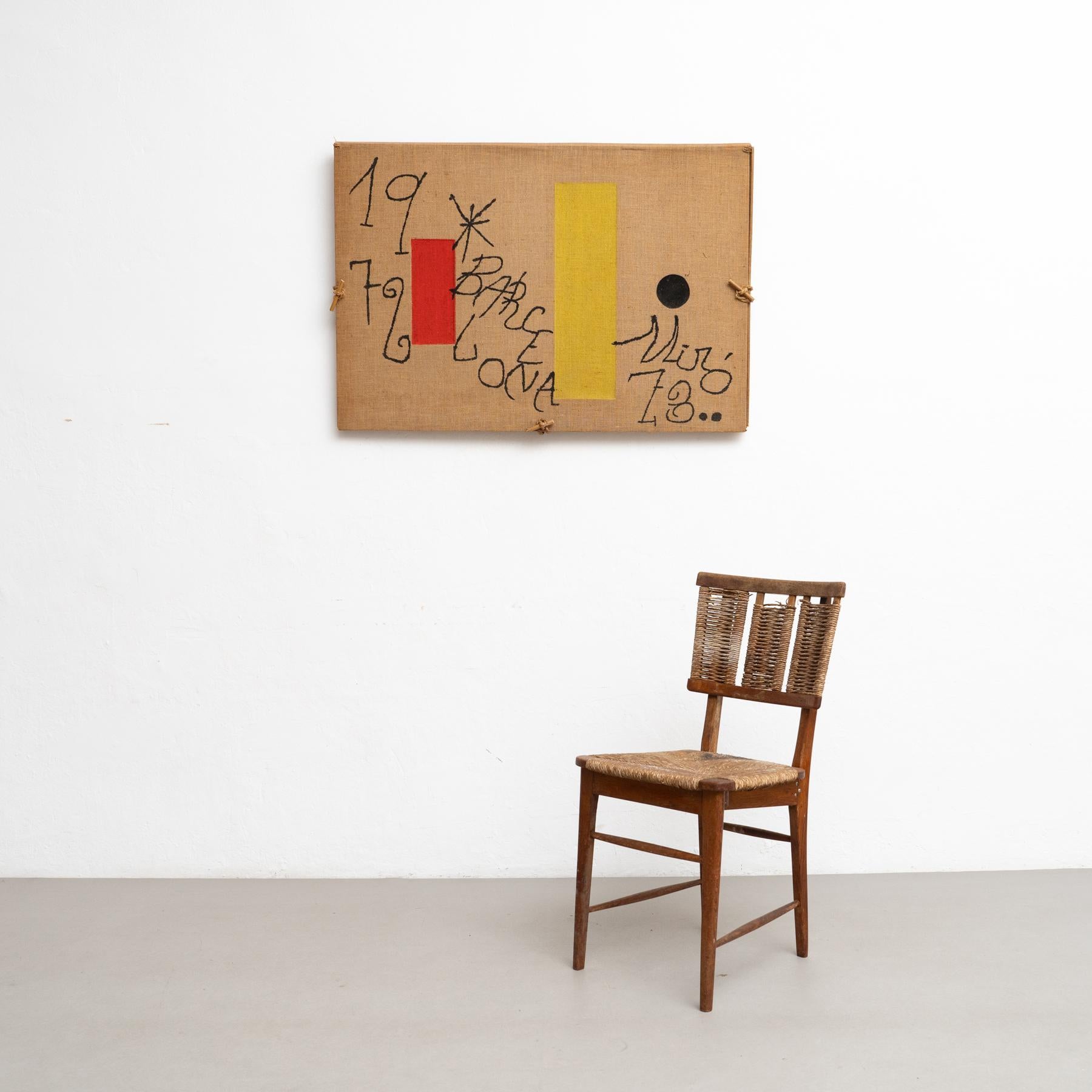 Joan Miró  Barcellona 1973 Litografia in edizione limitata su tela di canapa  Opere d'arte rare 7