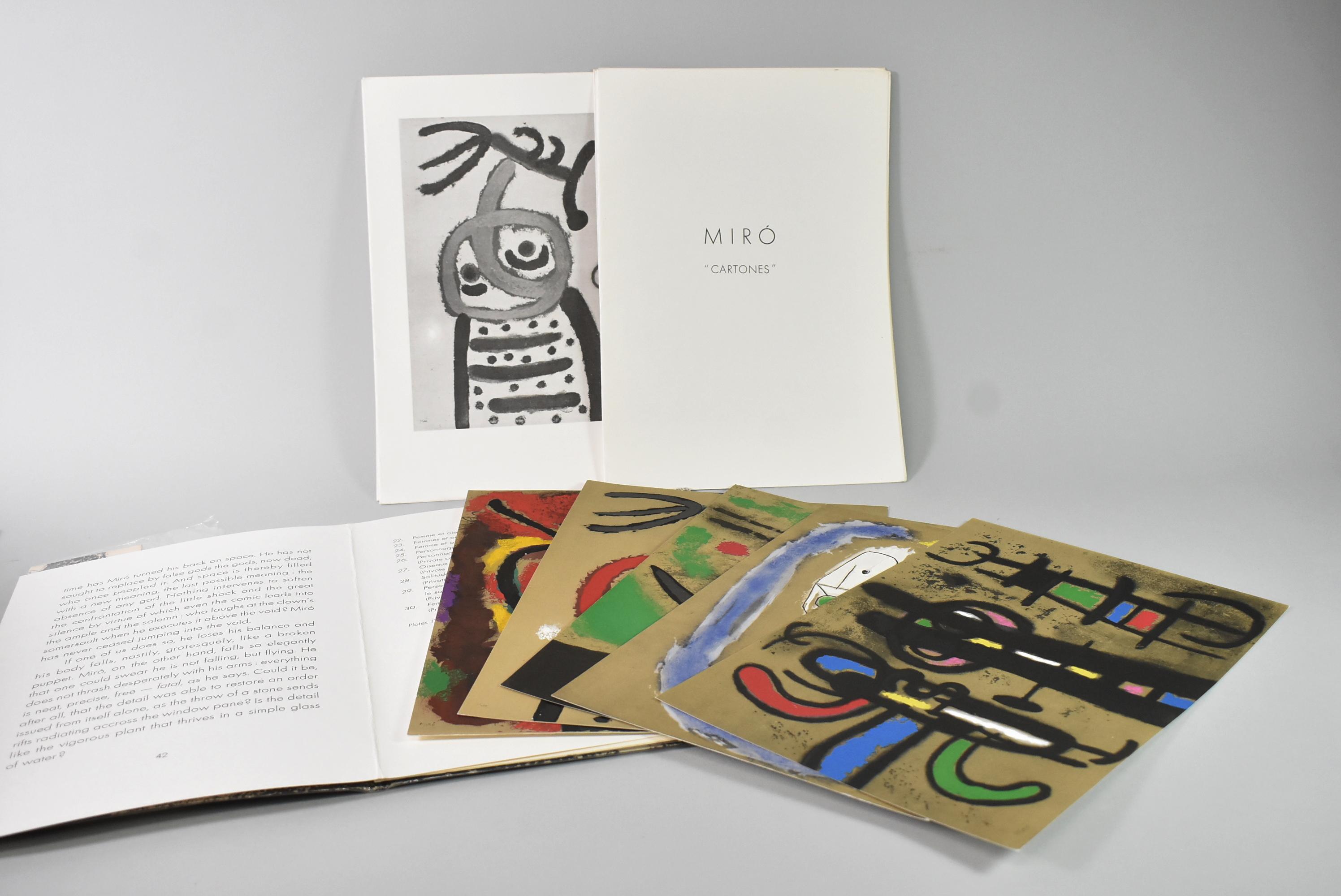 20th Century Joan Miro Cartones #16 Oisezux dans un paysage 31-3-1963 For Sale