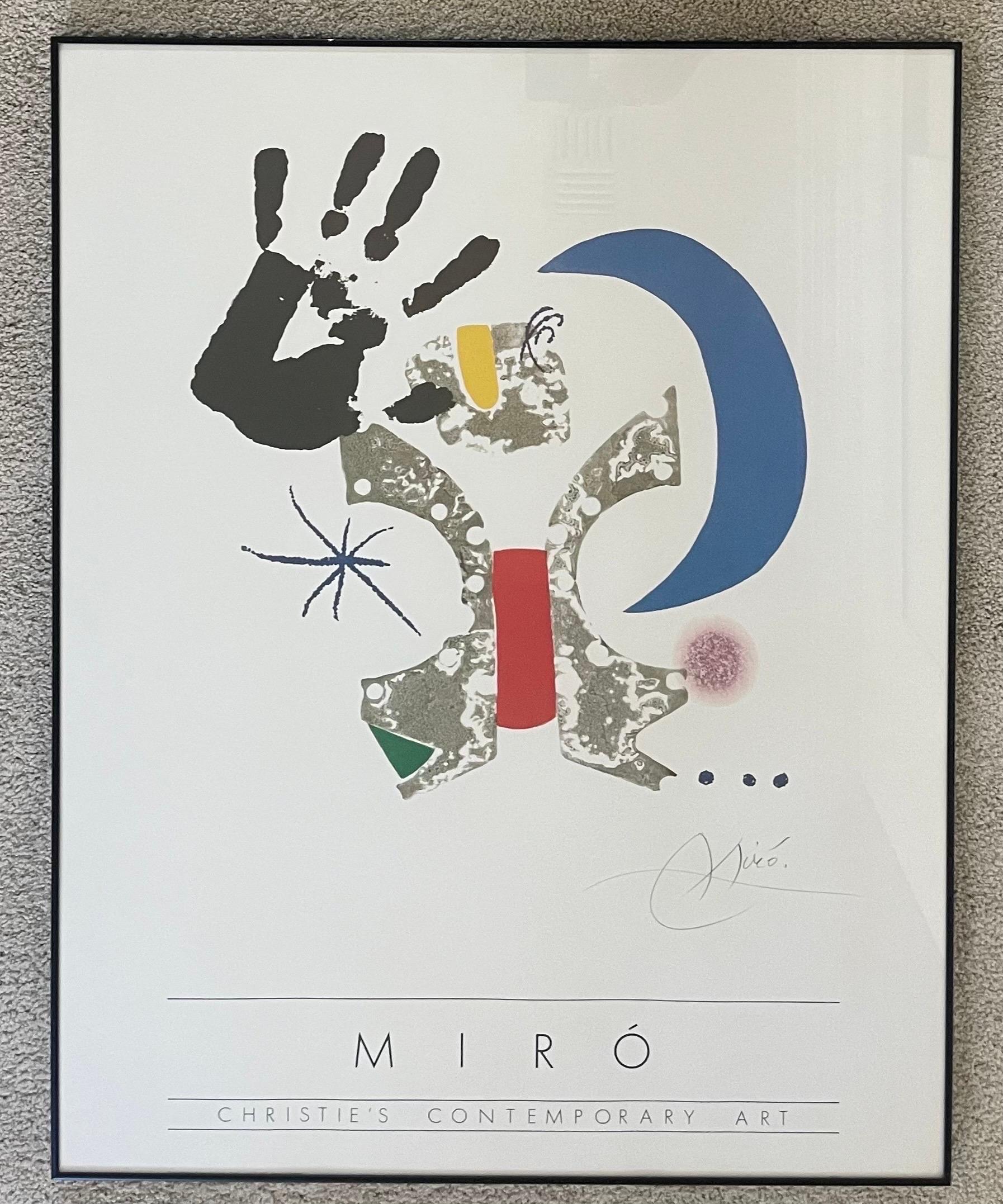 Affiche d'art contemporaine  Bonjour Max Ernst  de Joan Miro / Christies en vente 3