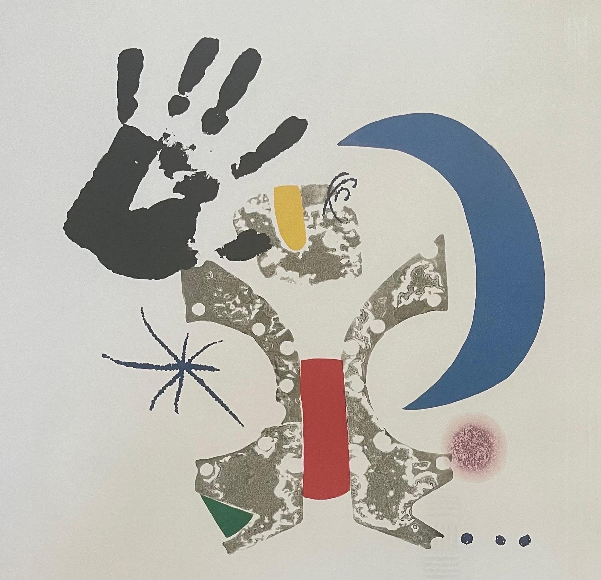 Affiche d'art contemporaine  Bonjour Max Ernst  de Joan Miro / Christies Bon état - En vente à San Diego, CA