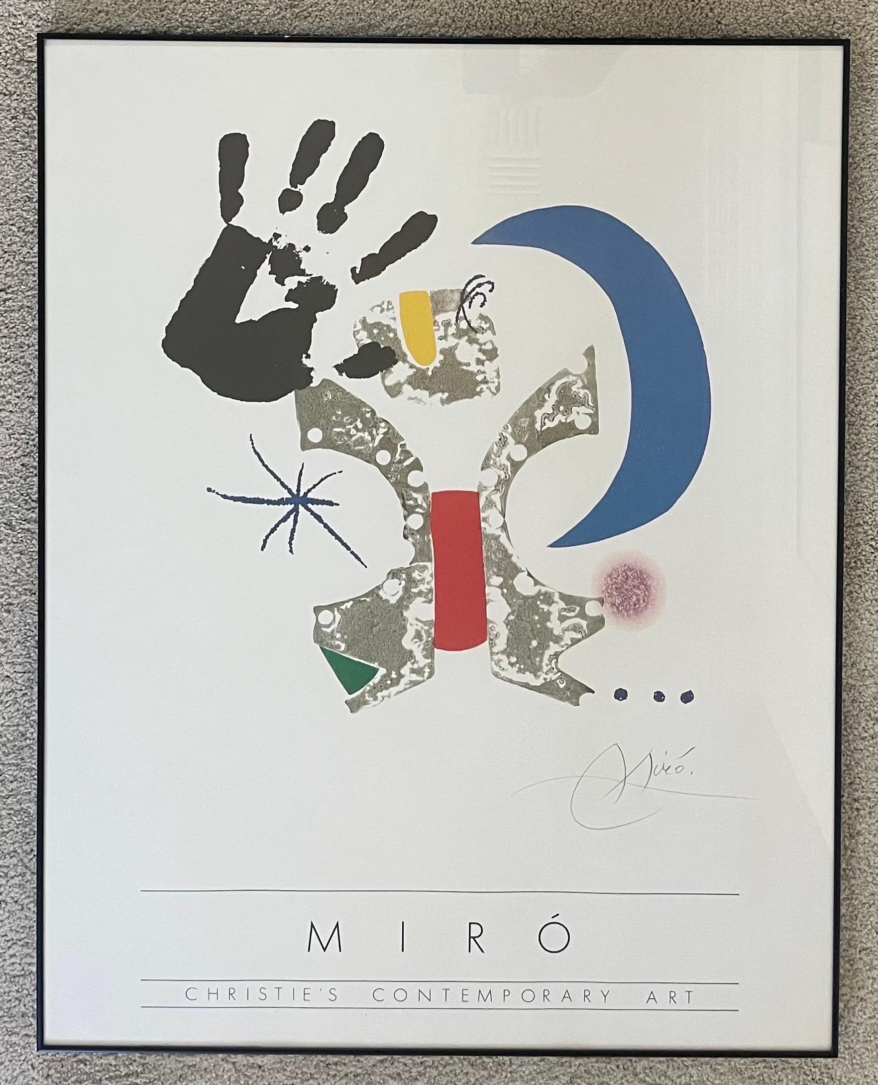 20ième siècle Affiche d'art contemporaine  Bonjour Max Ernst  de Joan Miro / Christies en vente