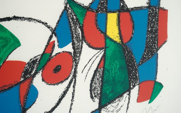 Spanish Joan Miro Color Lithograph, Edition of 80, Signed Artists Proof For Sale