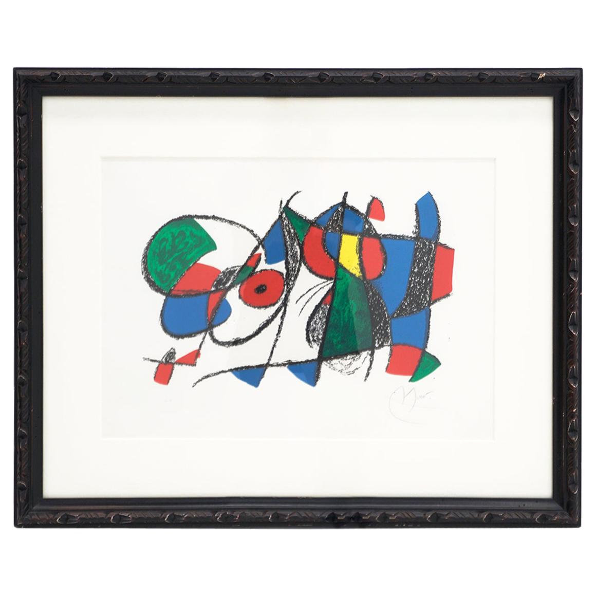 Joan Miro Color Lithograph, Edition of 80, Signed Artists Proof