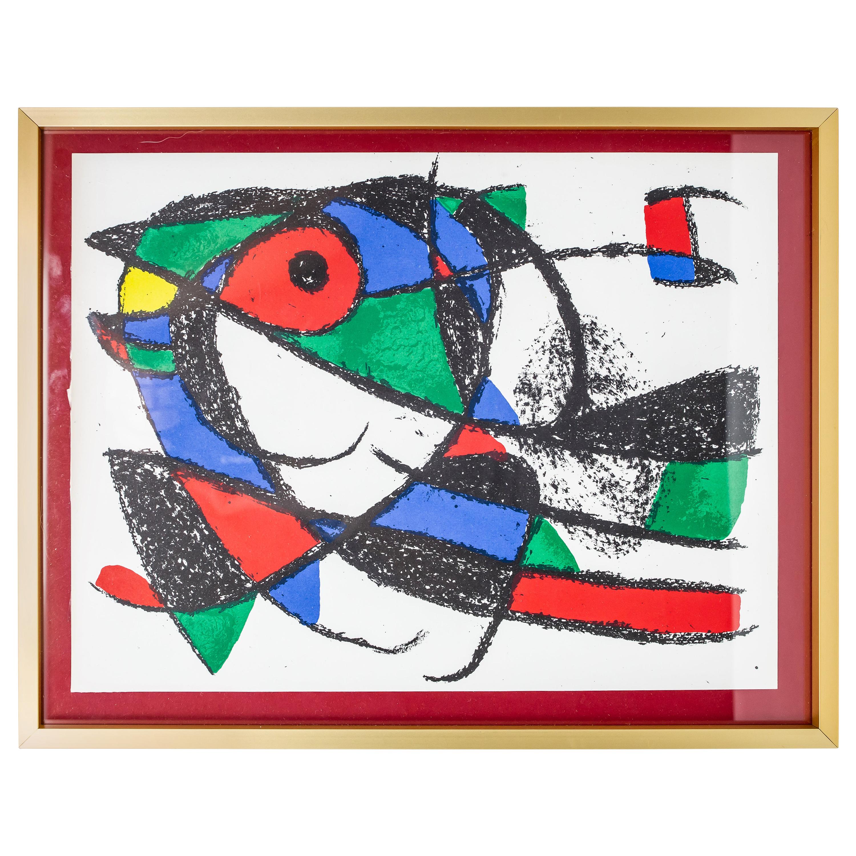 Joan Miró Color Lithograph from "Lithographe II", 1975 For Sale