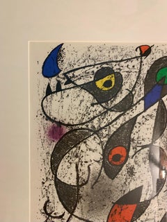 Joan Miro Color Lithograph, Signed by Artist