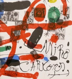 Joan Miró Color Lithographs 15"H x 11"W Mid Century Modern Abstract Art