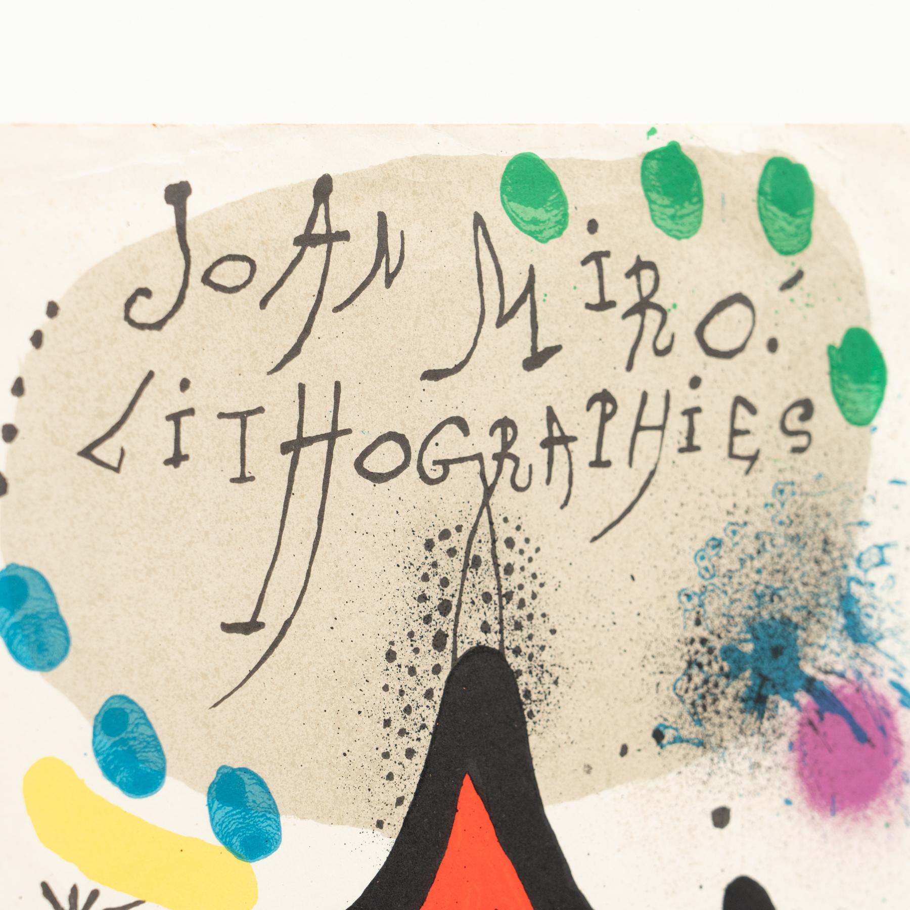 Joan Miro Cover Lithograph From 'Lithographs Vol.1', circa 1972 For Sale 6