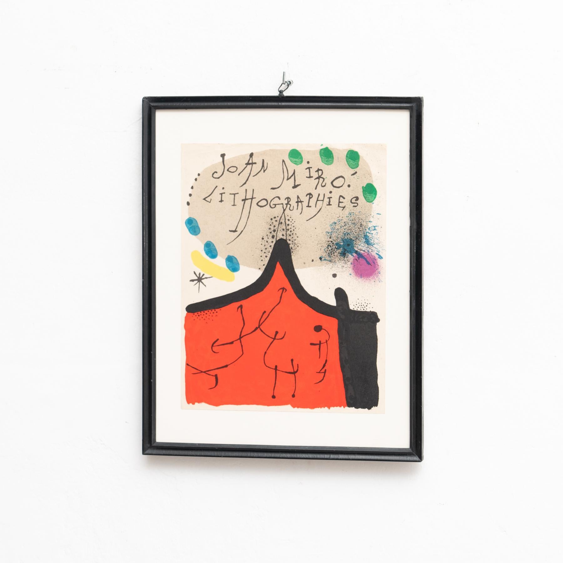 Mid-Century Modern Joan Miro Cover Lithograph From 'Lithographs Vol.1', circa 1972 For Sale