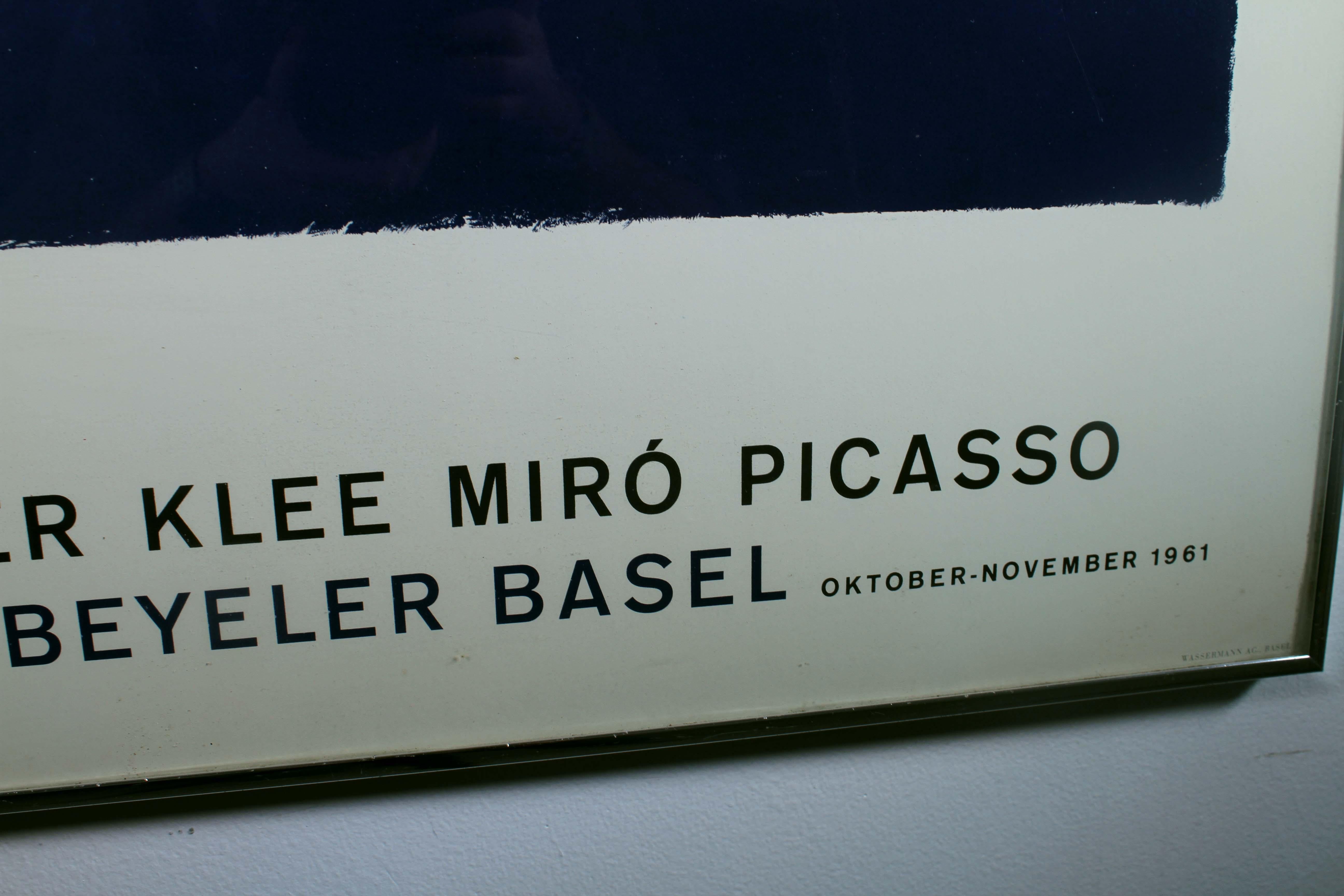 Joan Miro Danseuse Espangnole 1961 Vintage Modern Lithograph Exhibition Poster 2