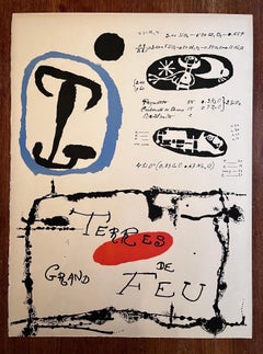 Joan Miró "Derrière le Miroir, Terres de Grand Feu" Original Color Lithograph