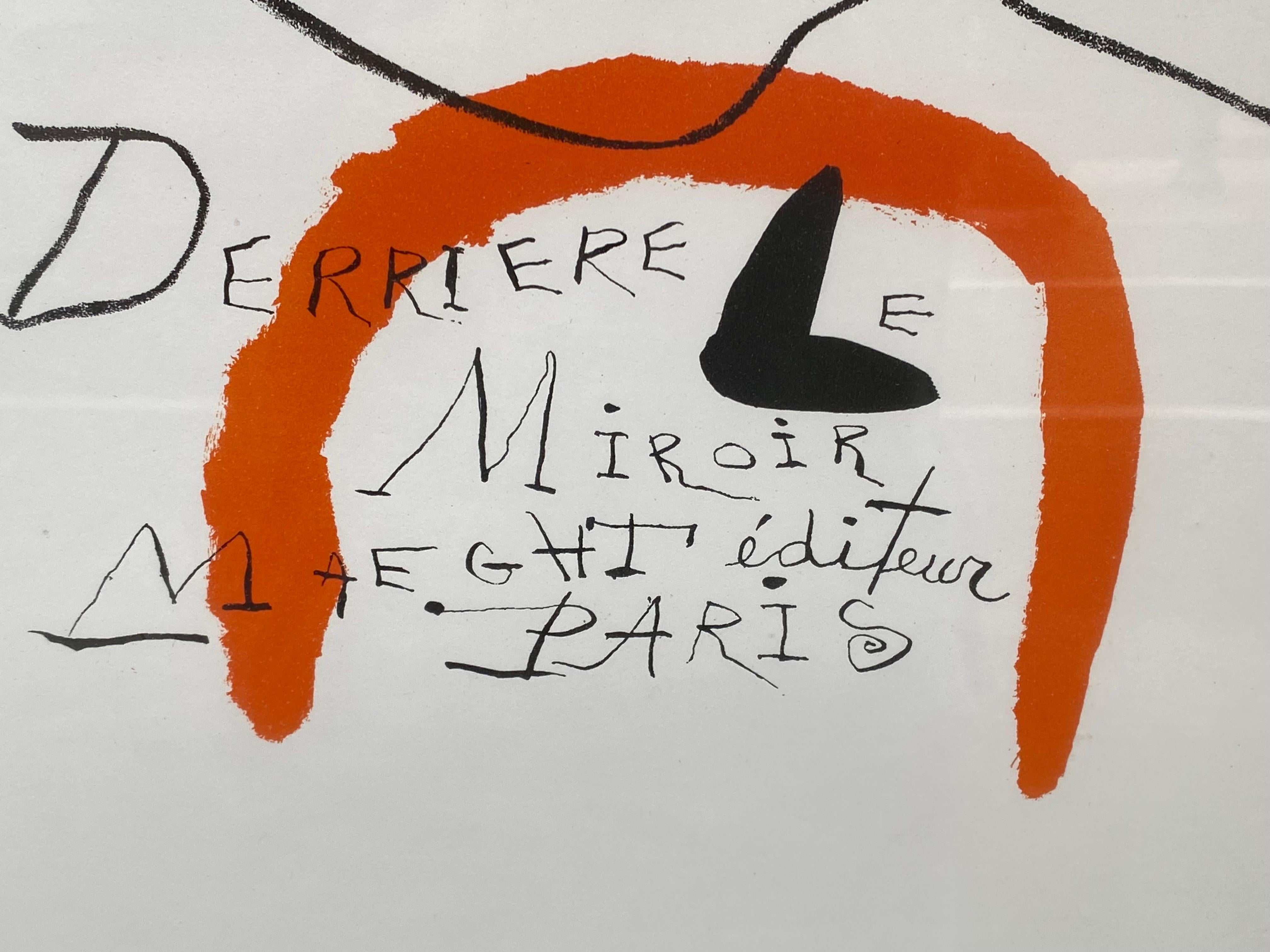Joan Miro Derrieve, Ausstellungsplakat „Le Miroir“ (Mitte des 20. Jahrhunderts) im Angebot