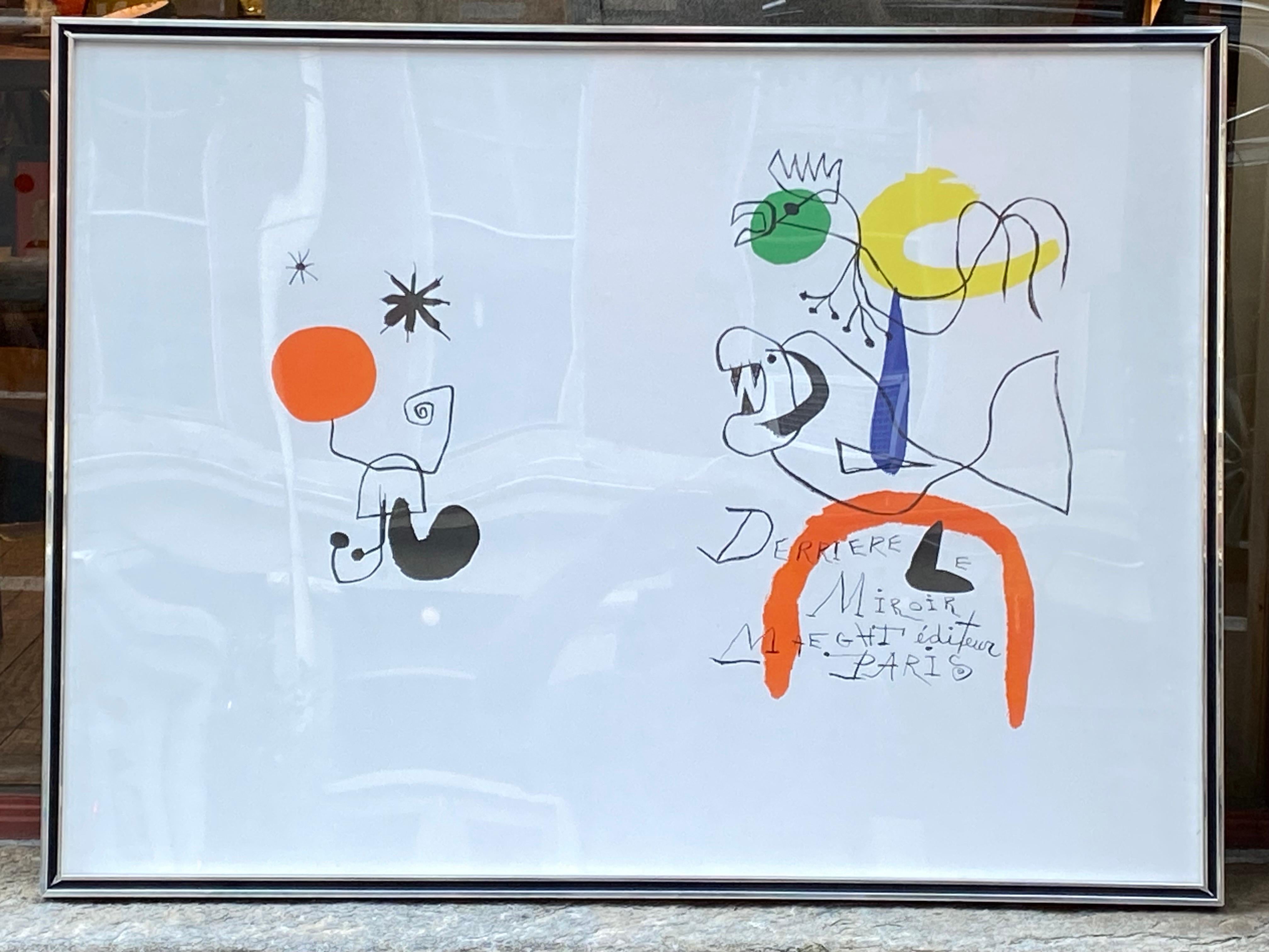 Joan Miro Derrieve, Ausstellungsplakat „Le Miroir“ (Papier) im Angebot