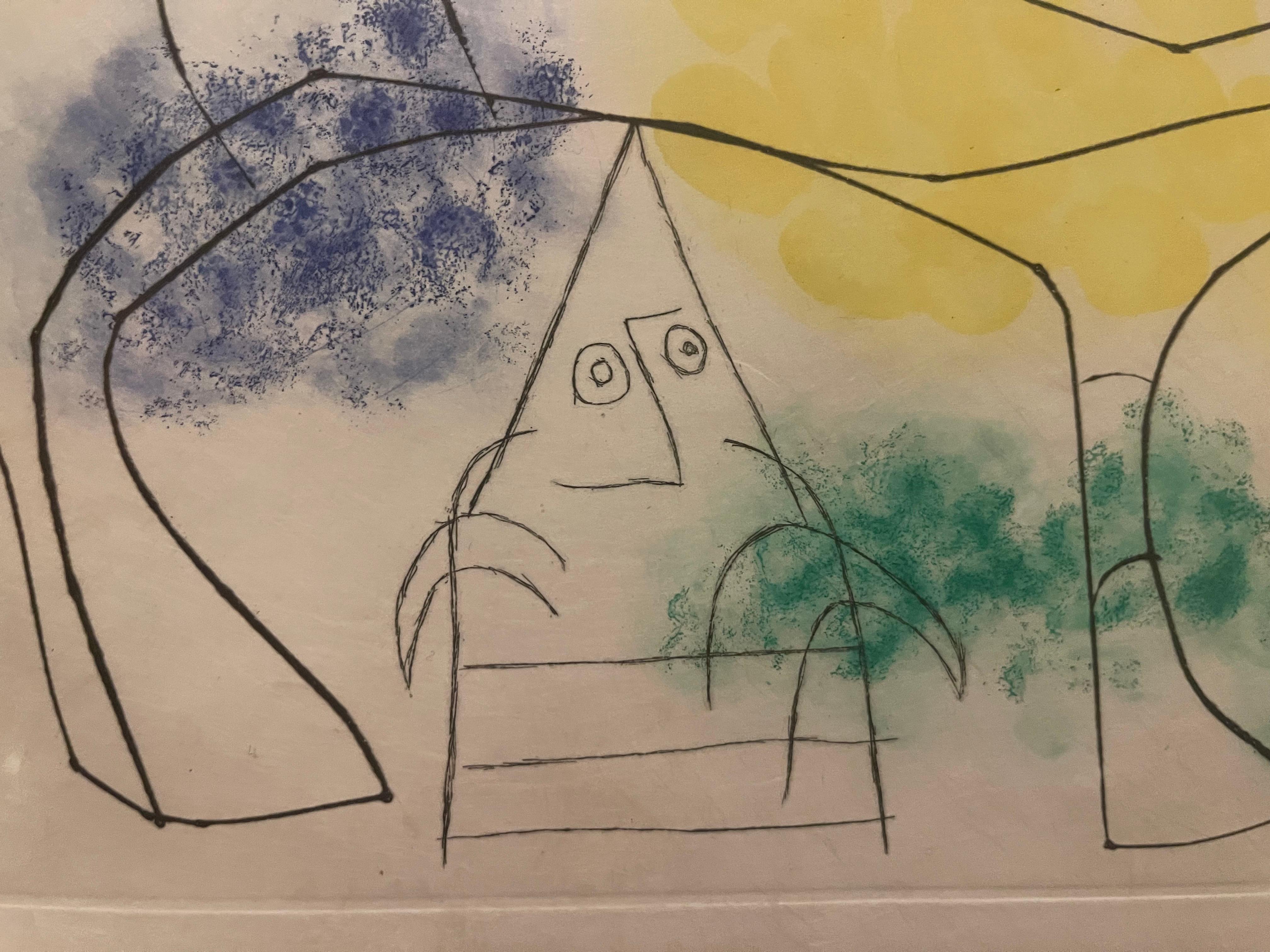 Joan Miro gravure aquatinte série de 30 sur papier japonais , 1969 en vente 1