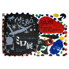 Affiche d'origine de l'exposition Joan Miro au Japon, Tokyo et Kyoto, 1966