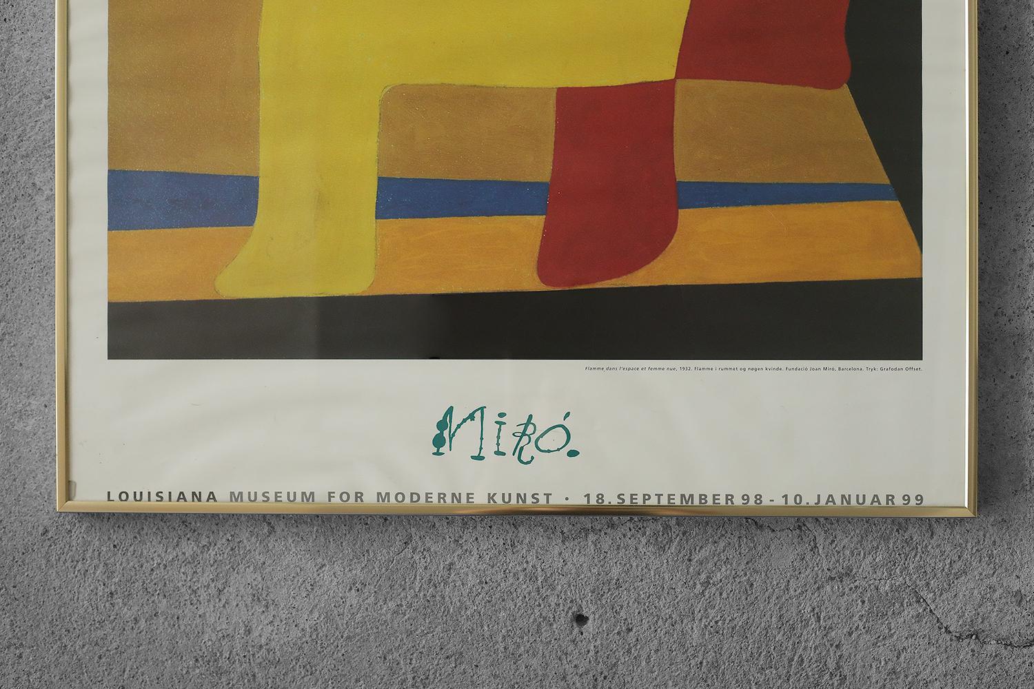 Plakat der Ausstellung Joan Miró, Louisiana Art Museum in Dänemark vom 18. September 1998 bis 10. Januar 1999. Das Werk 