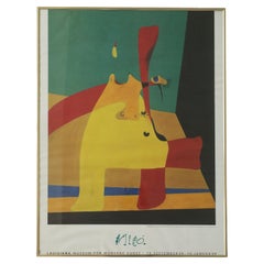 Joan Miró, affiche d'exposition, Louisiana Art Museum, Danemark, 1998/1999, encadré