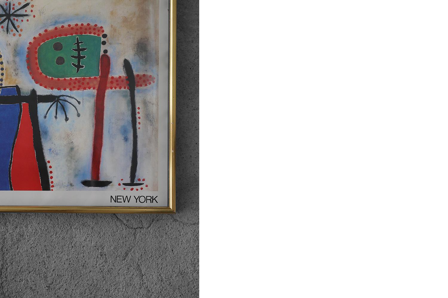 Mid-Century Modern Joan Miró, Exhibition Poster Solomon R. Guggenheim Museum, Nowy Jork, Framed For Sale