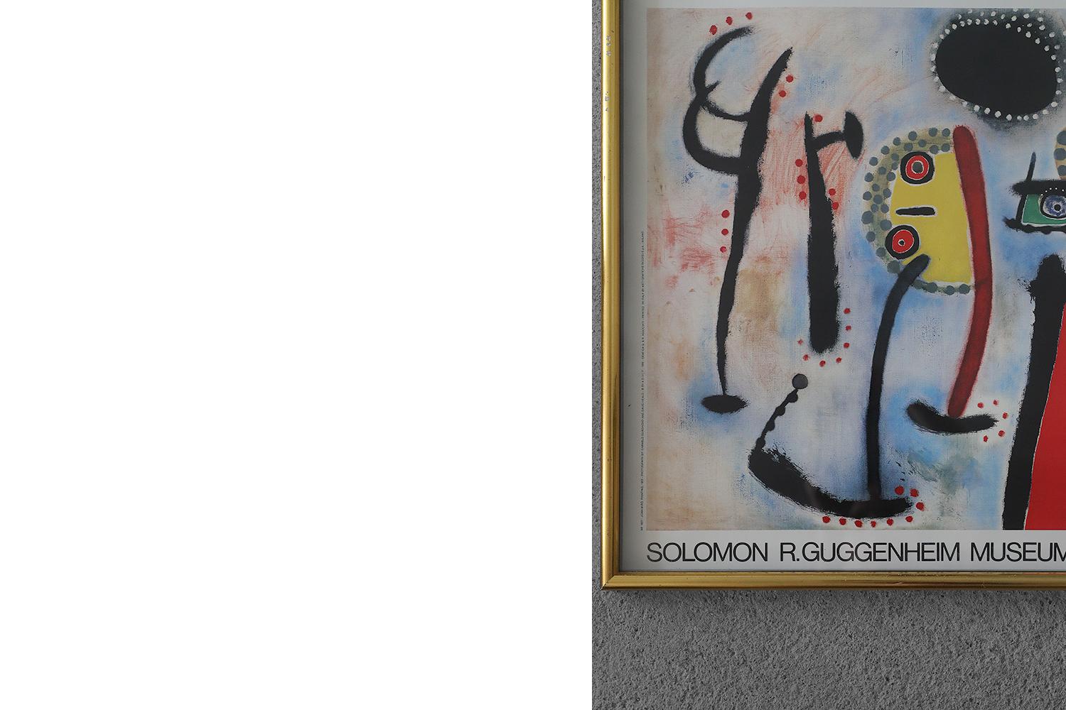 Joan Miró, Exhibition Poster Solomon R. Guggenheim Museum, Nowy Jork, Framed In Good Condition For Sale In Warszawa, Mazowieckie