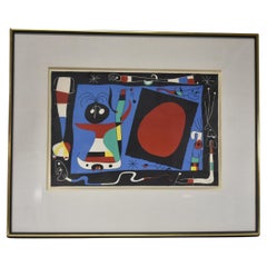 Joan Miró  Femme Au Mirror/ Frau vor dem Spiegel Lithographie 1956
