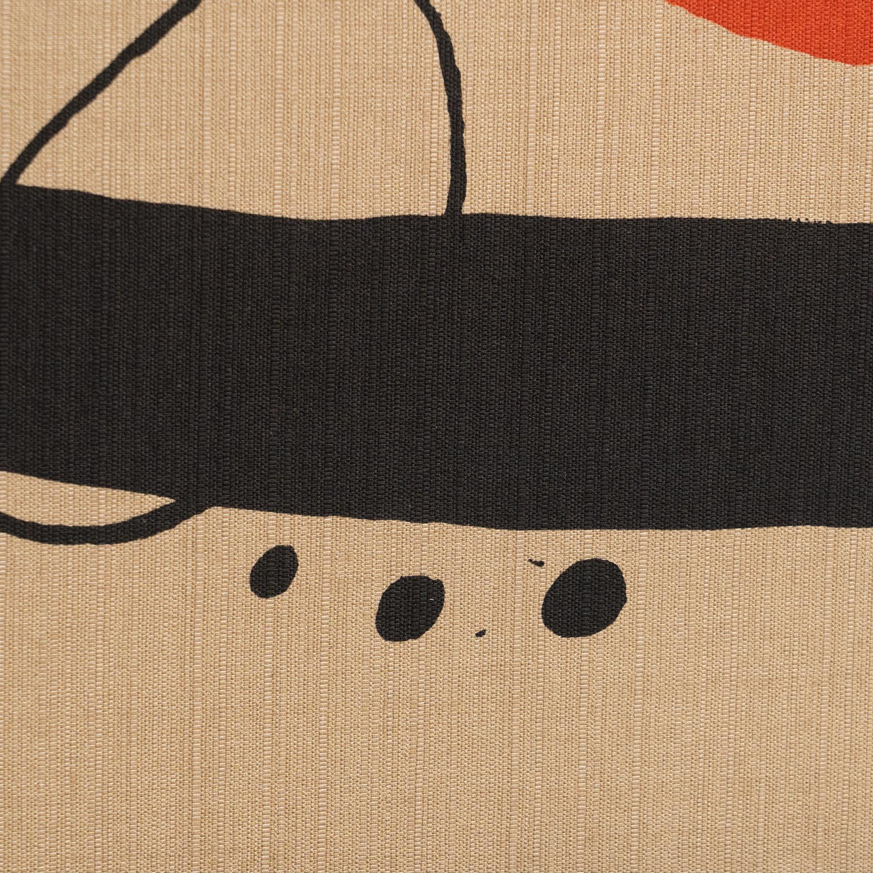 Joan Miro Lithographie encadrée en tissu, vers 1970 en vente 2