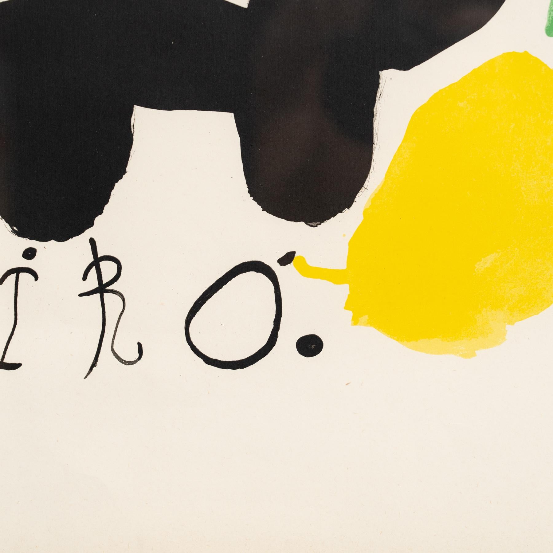 Joan Miró Gerahmte Lithographie, um 1950 (Papier) im Angebot