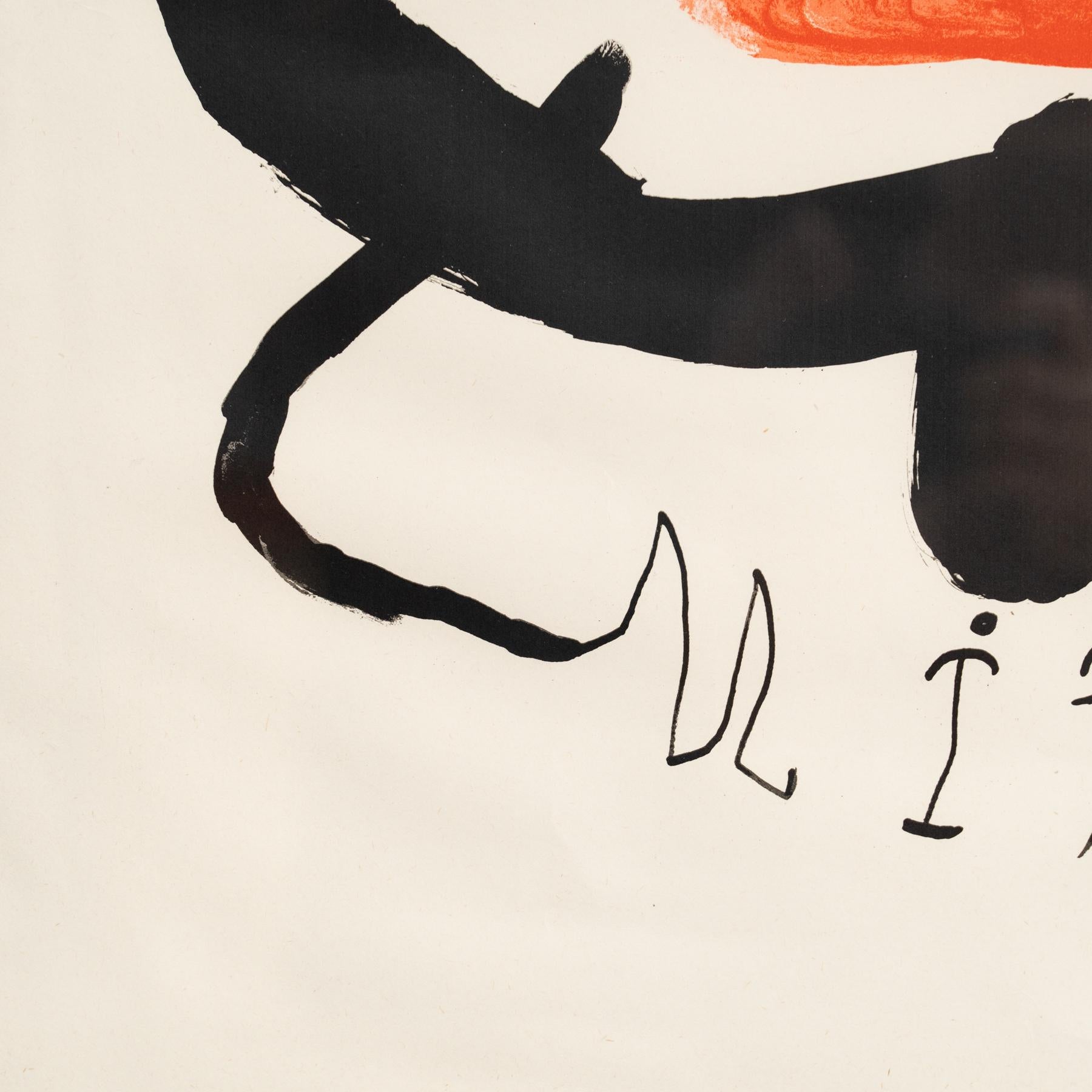 Joan Miró Gerahmte Lithographie, um 1950 im Angebot 1