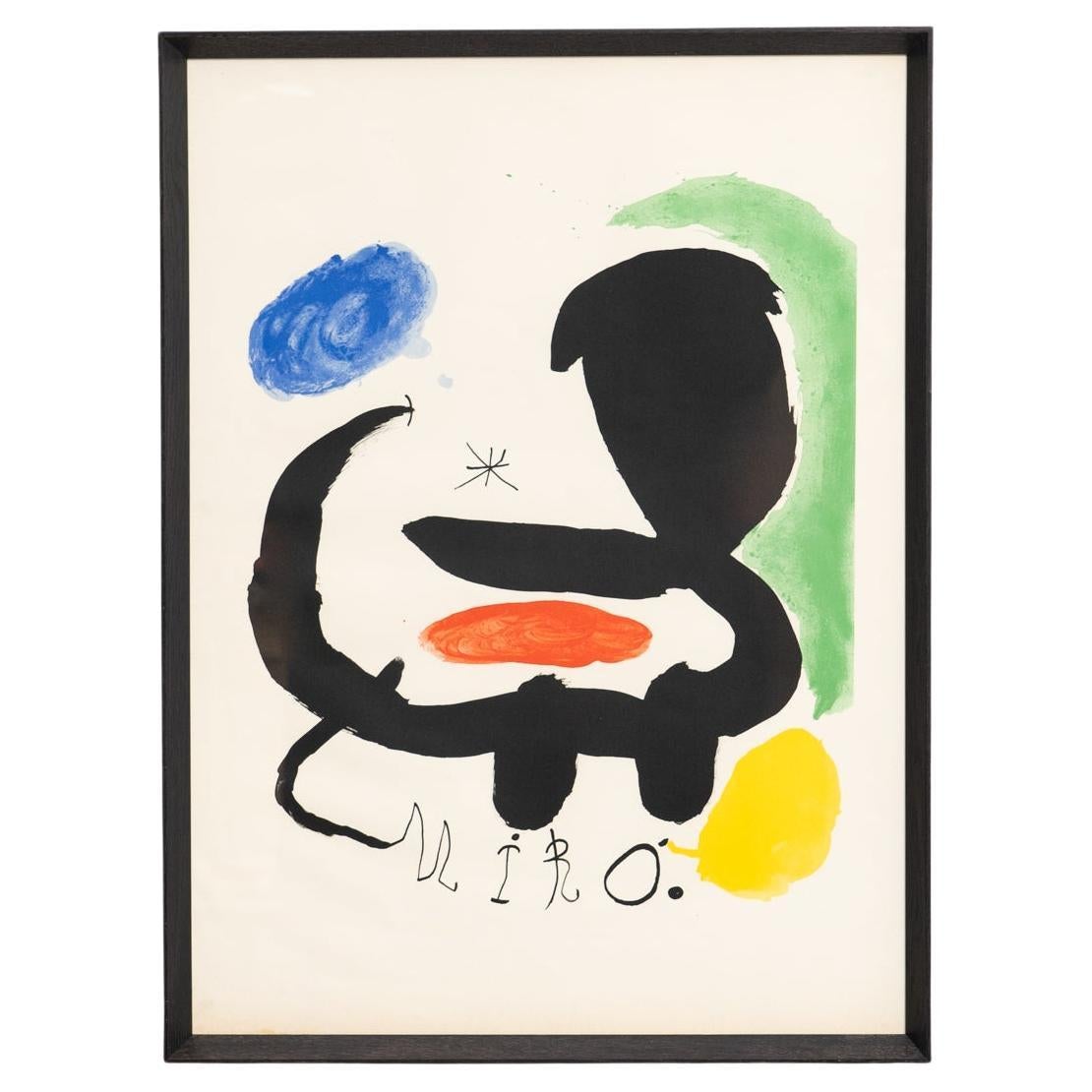 Joan Miró Framed Lithography, circa 1950