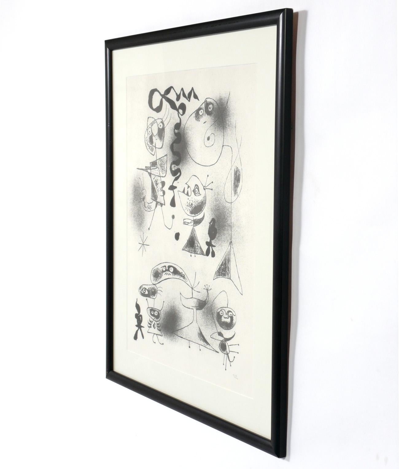 Mid-Century Modern Joan Miro Framed Prints