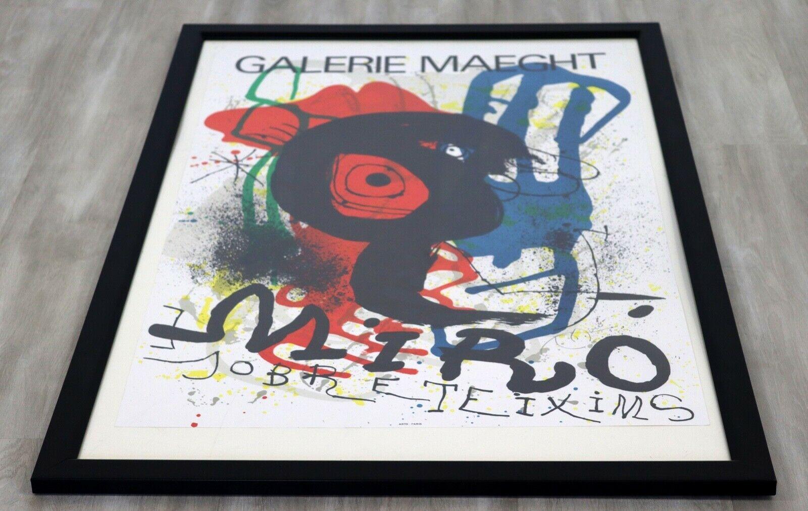 Affiche moderne encadrée Joan Miro Gallerie Maeght Bon état - En vente à Keego Harbor, MI